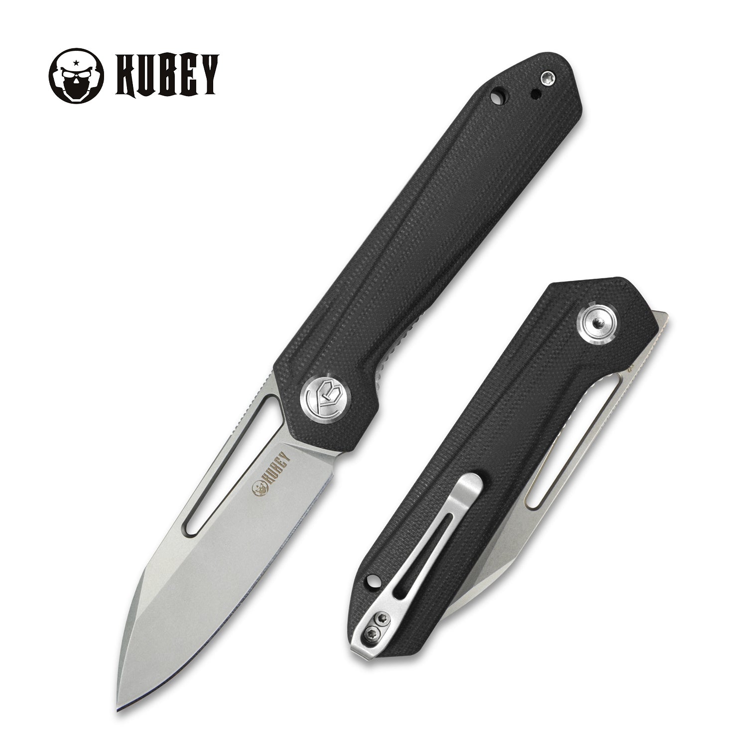 Royal Nest Liner Lock EDC Pocket Knife Front Flipper Black G10 Handle