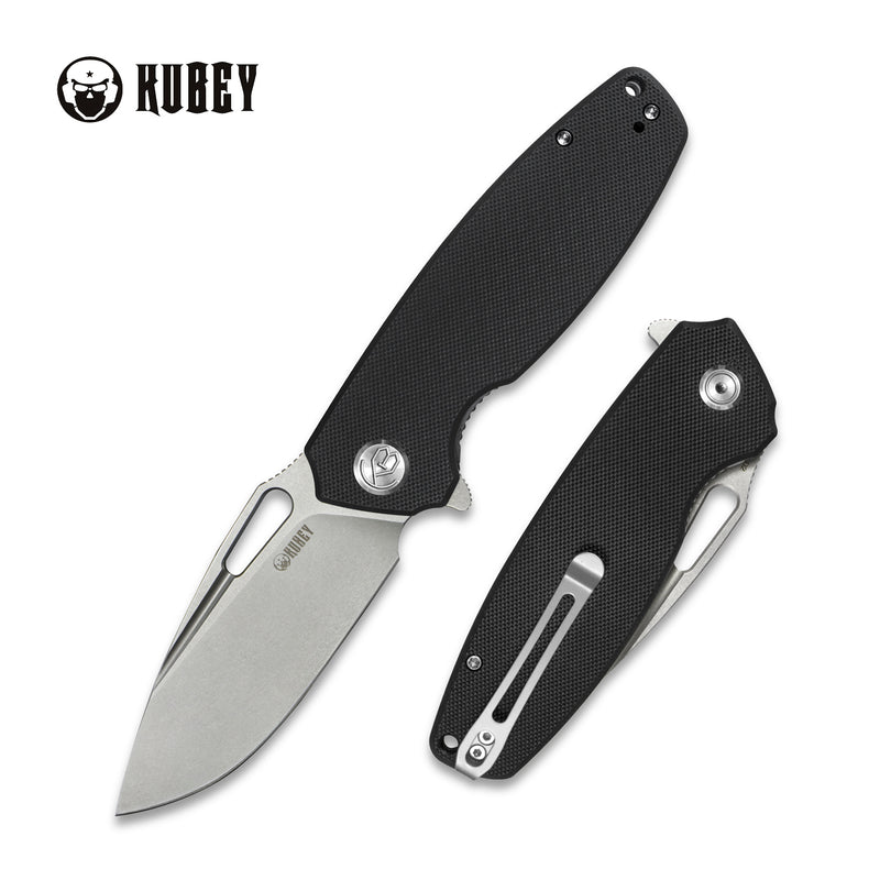 Tityus Liner Lock Flipper Folding Knife Black G10 Handle household knives 3.39" Bead Blasted D2 KU322A