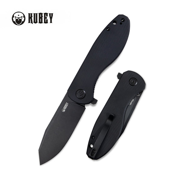 Master Chief Outdoor Folding Pocket Knife Black G10 Handle 3.43" Blackwash AUS-10 KU358F