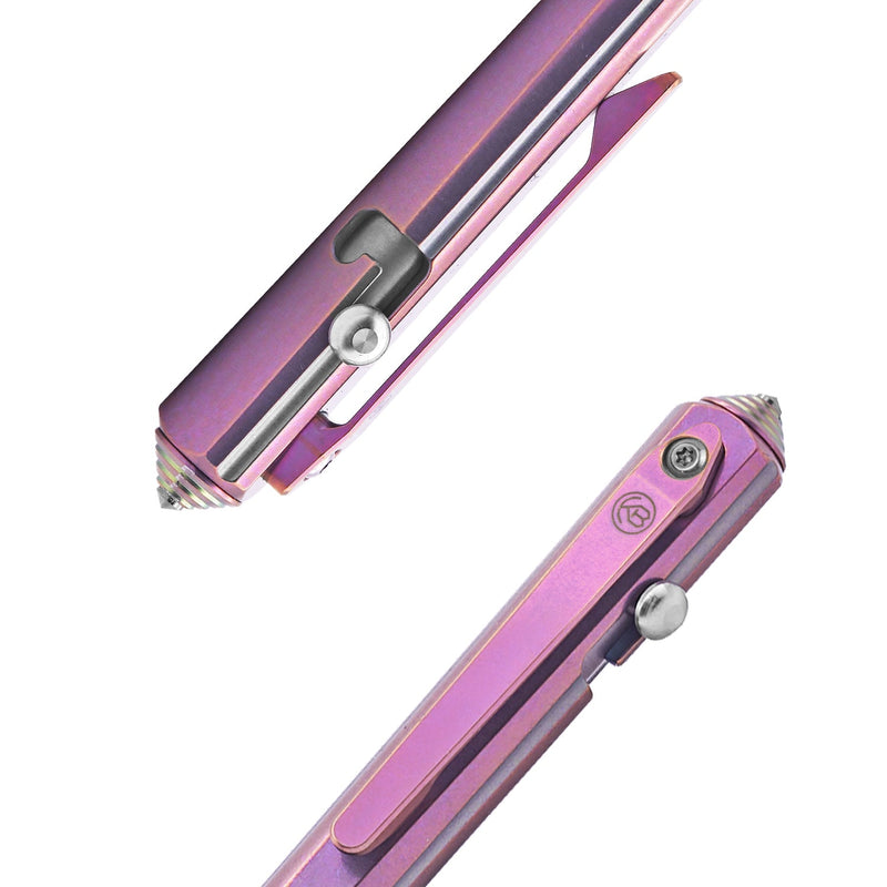 KUBEY Titanium Tactical Pen (Purple)